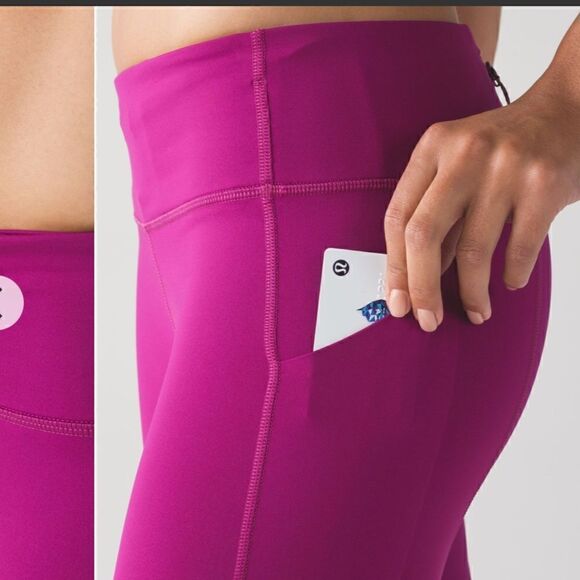 Lululemon Pace Rival Crop in Deep Fuschia - Picture 4 of 16